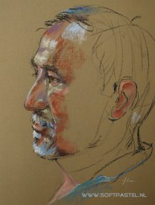 portretten in paster naar life model - Joke Klootwijk - dutchpainter
